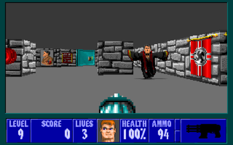 Wolfenstein 3Dのゲーム画面